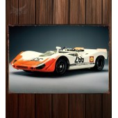 Металлическая табличка Porsche 908 02 Spyder